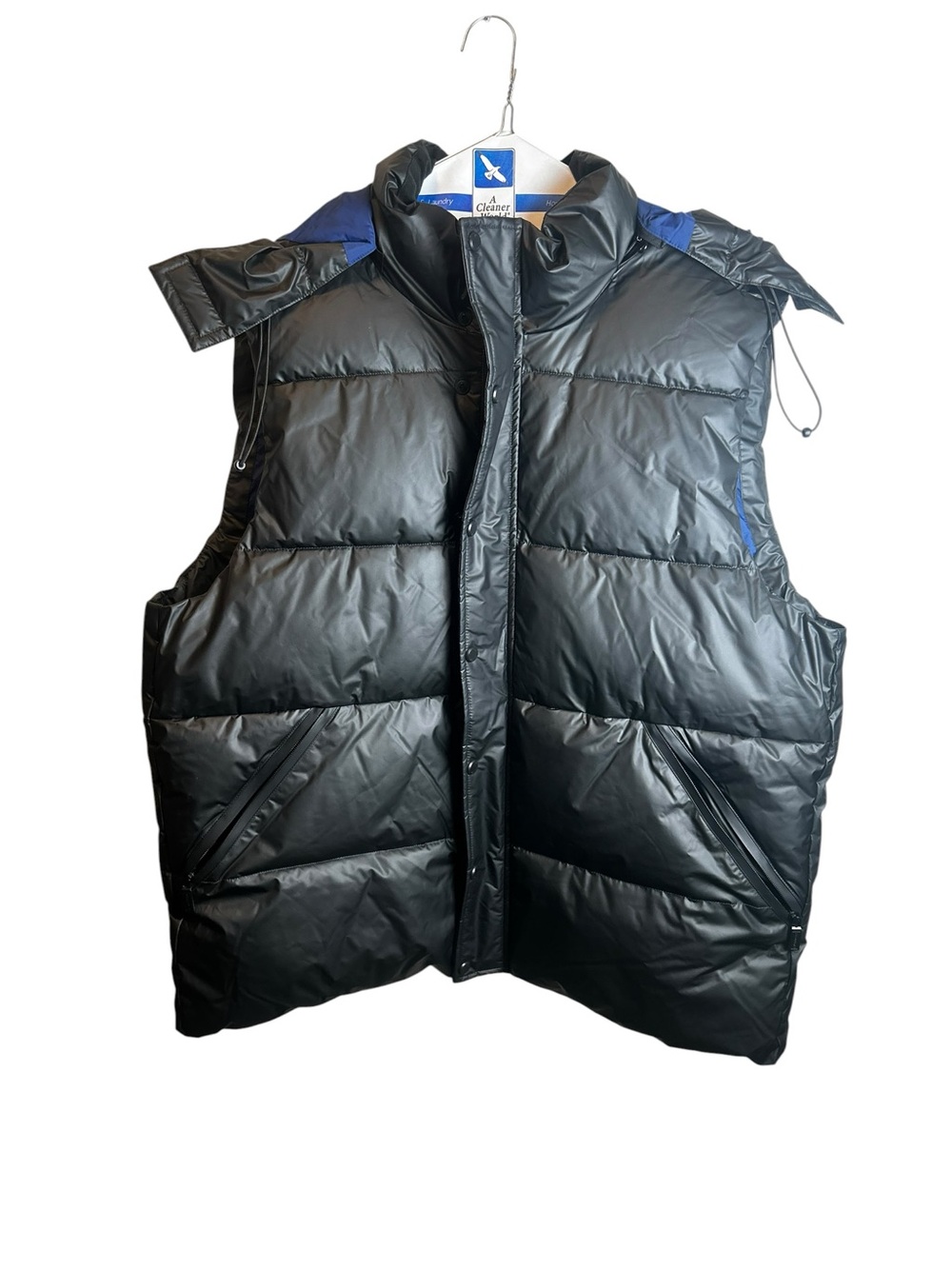 Hunter Mens XL Chiswell Quilted Heavyweight Puffer Vest Black Hooded